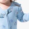Shark School Bamboo Convertible Footie, Blue - Footie Pajamas - 4