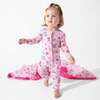 Mermaid Lagoon Bamboo Convertible Footie, Blue - Footie Pajamas - 3