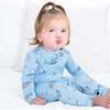 Shark School Bamboo Convertible Footie, Blue - Footie Pajamas - 5
