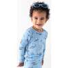 Shark School Kids Pajamas, Blue - Pajamas - 4