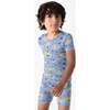 Pirate Cove Kids Pajama Short Set, Blue - Pajamas - 7