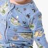 Pirate Cove Bamboo Convertible Footie, Blue - Footie Pajamas - 7