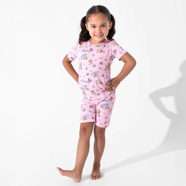 Mermaid Lagoon Kids Pajama Short Set, Blue - Pajamas - 5