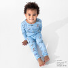 Shark School Kids Pajamas, Blue - Pajamas - 6