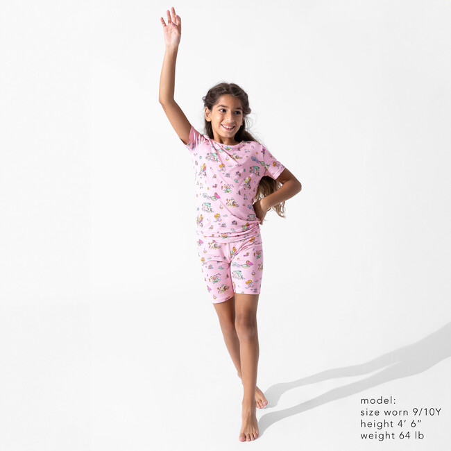 Mermaid Lagoon Kids Pajama Short Set, Blue - Pajamas - 7