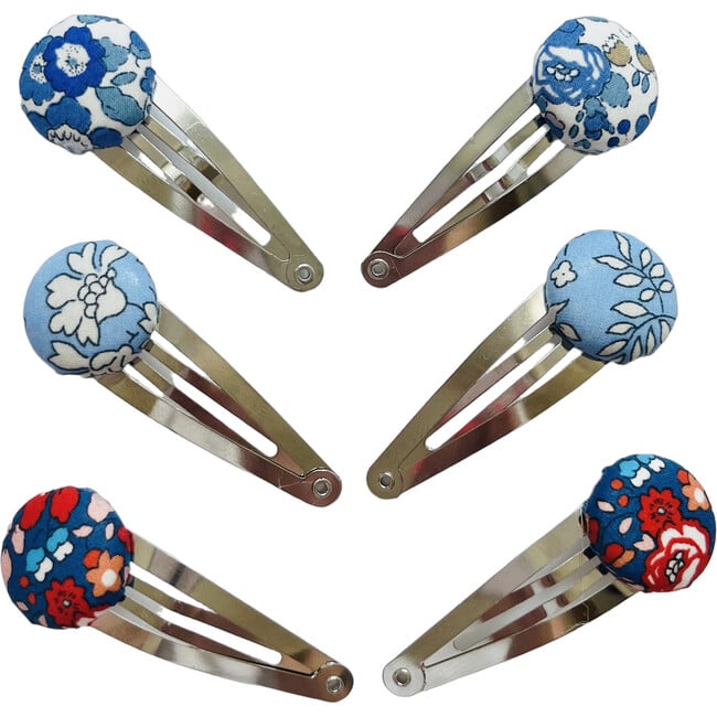 Liberty of London Hair Clip Set, Blue