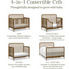 Liberty 4-in-1 Convertible Spindle Crib in Natural Walnut - Cribs - 2
