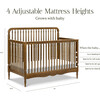 Liberty 4-in-1 Convertible Spindle Crib in Natural Walnut - Cribs - 7