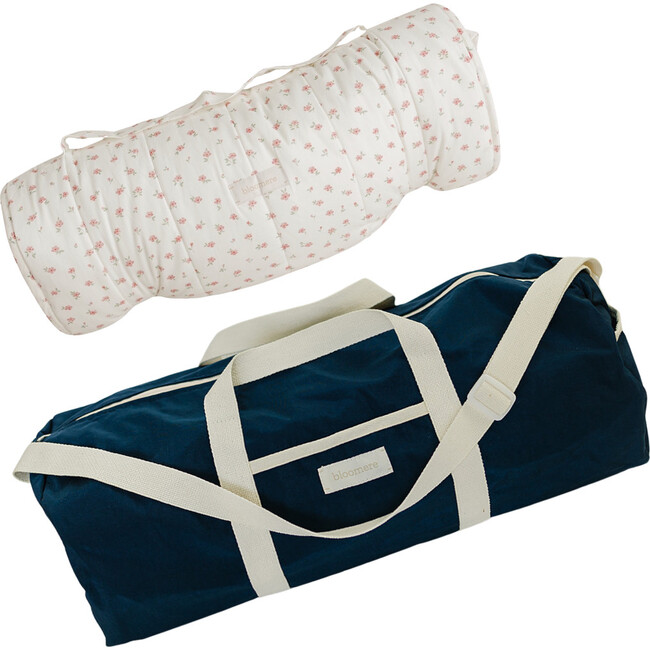 Nap Mat Set, Flower & Navy Bag