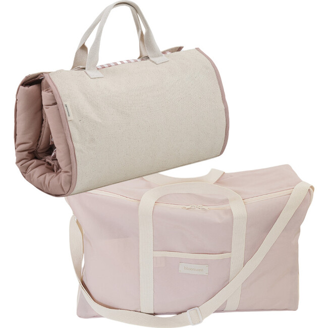 Bedding Set, Brown Gingham & Pink Bag
