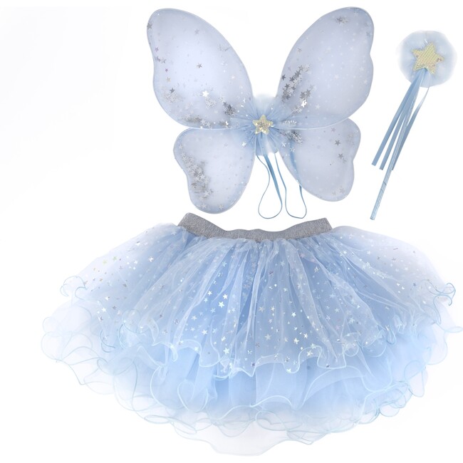 Iridescent Celestrial Fairy Wings, Tutu, Wand