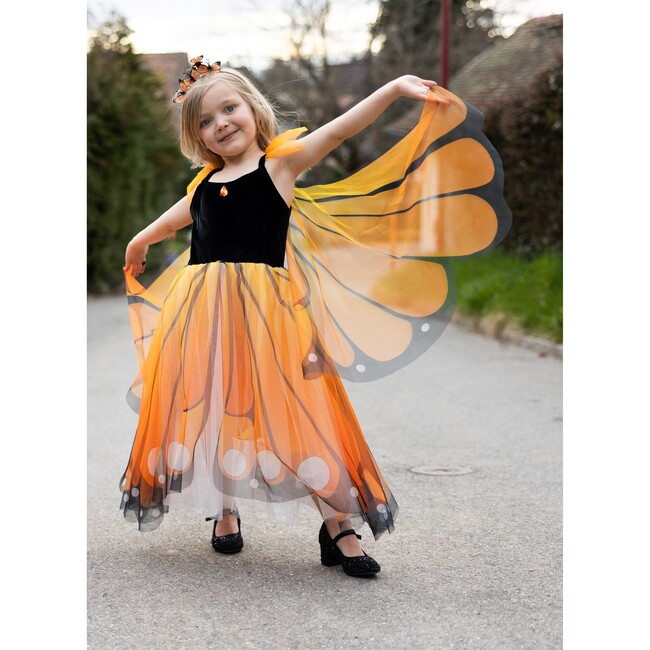 Butterfly Twirl Dress with Wings & Headband, Monarch - Costumes - 2