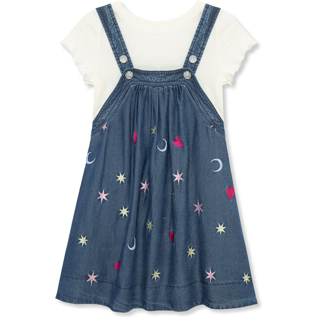 Embroidered Galaxy Jumper Set, Indigo