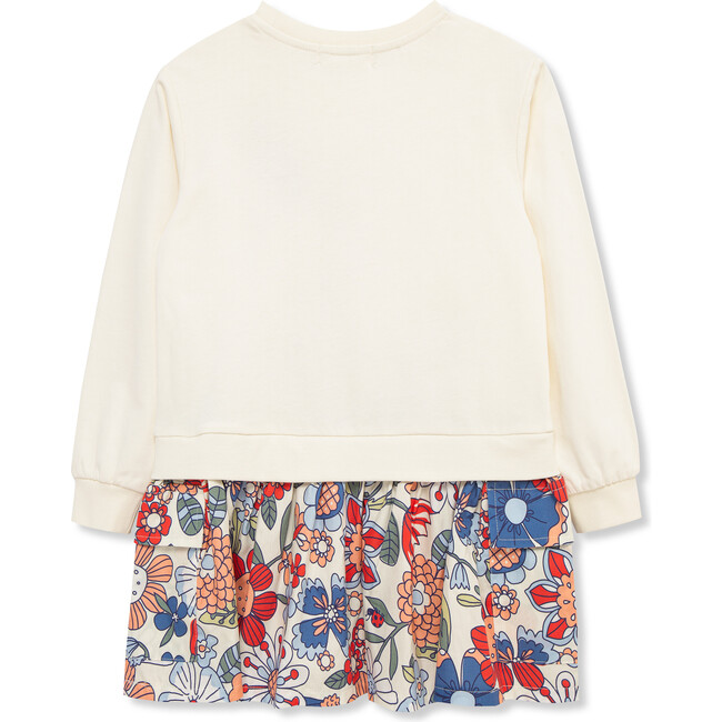 Floral Two-fer Dress, Off-White - Dresses - 2
