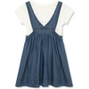 Embroidered Galaxy Jumper Set, Indigo - Dresses - 2