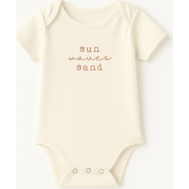 Sun Waves Sand Clay Organic Cotton Short Sleeve Baby Bodysuit