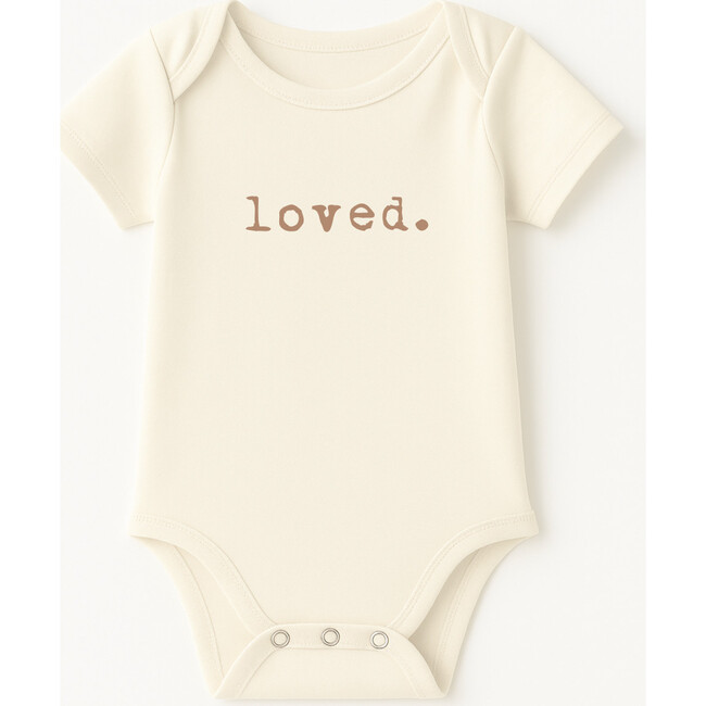 Loved. Clay Organic Cotton Baby Bodysuit Short Sleeve