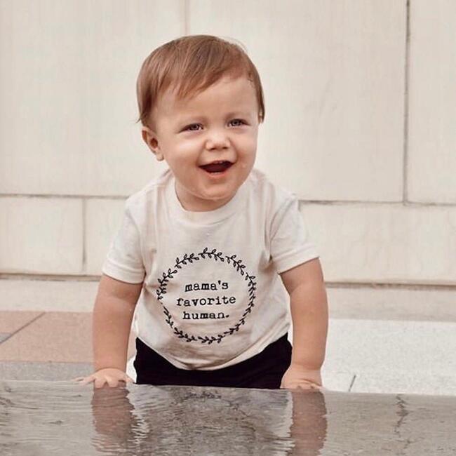 Mamas Favorite Human Organic Cotton Kids Tee Short Sleeve - T-Shirts - 6