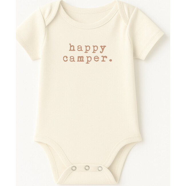 Happy Camper Clay Organic Cotton Baby Bodysuit Short Sleeve