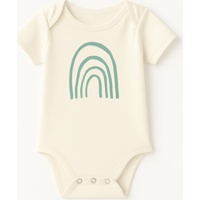 Rainbow Seafoam Organic Cotton Baby Bodysuit Short Sleeve