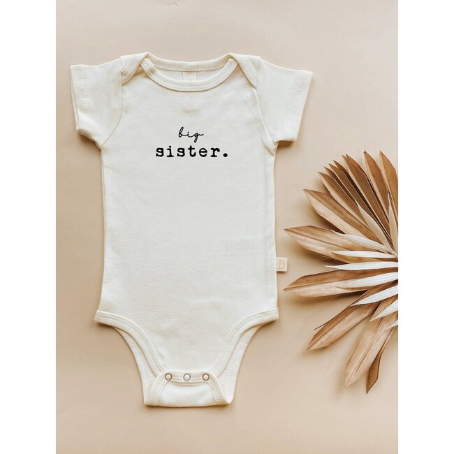 Big Sister Organic Cotton Short Sleeve Baby Bodysuit