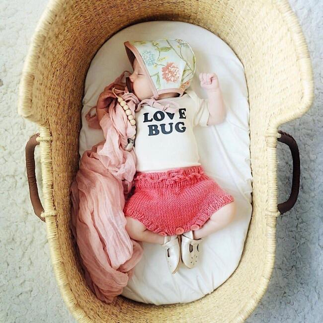 Love Bug Organic Cotton Baby Bodysuit Short Sleeve - Onesies - 6