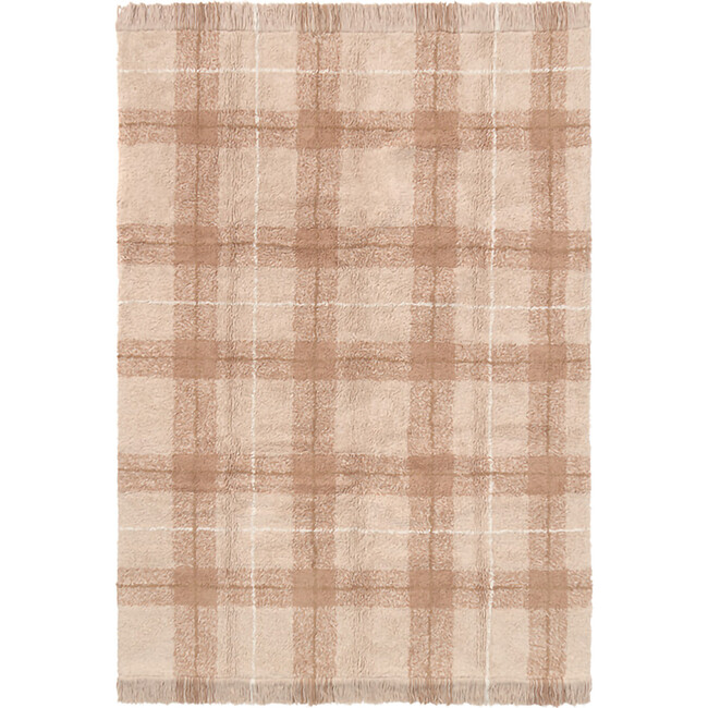 Washable Rug Tartan Rose