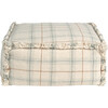Handloom Pouf Blue Sage - Ottomans - 1 - thumbnail