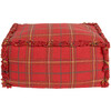 Handloom Pouf Mapple Red - Ottomans - 1 - thumbnail