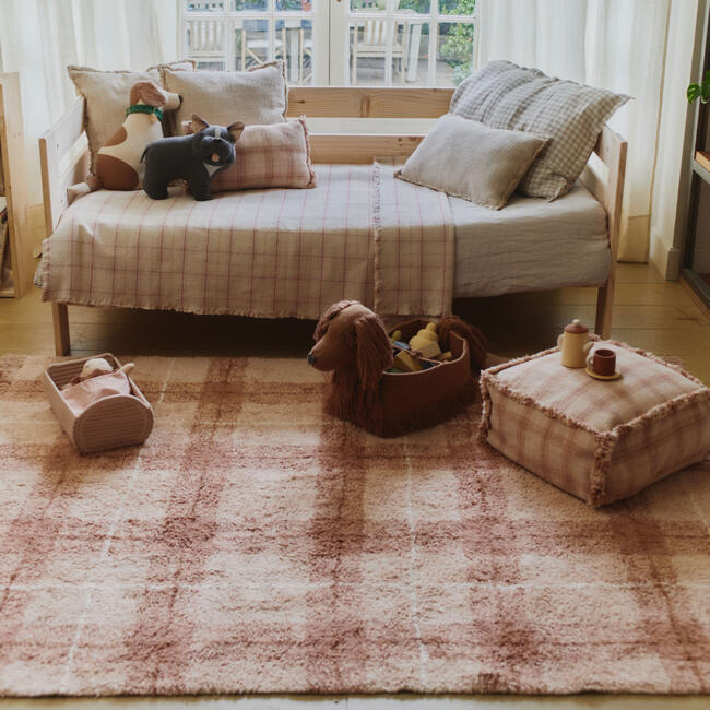 Washable Rug Tartan Rose - Rugs - 2