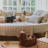 Handloom Kid Bed Thrwo Tartan Rose - Blankets - 3