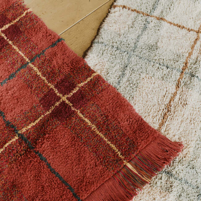 Washable Rug Tartan Blue Sage - Rugs - 6
