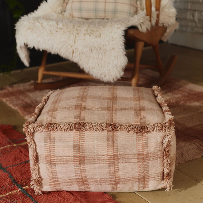 Handloom Pouf Rose - Ottomans - 6