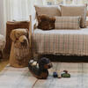 Handloom Kid Bed Thrwo Tartan Blue Sage - Blankets - 3