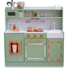 Teamson Kids Little Chef St. Louis Wooden Play Kitchen with 15 Accessories, Green - Play Kitchens - 1 - thumbnail