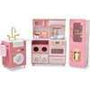 Teamson Kids Little Chef Savannah Wooden Play Kitchen with 21 Accessories, Pink - Play Kitchens - 1 - thumbnail