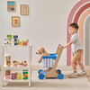Teamson Kids Little Helper Mr. Fresh Wooden Shopping Cart with 13 Grocery Accessories, Blue - Play Food - 7