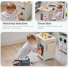 Teamson Kids Little Chef Savannah 3-Pcs Wooden Play Kitchen with 21 Accessories, Green - Play Kitchens - 5