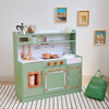 Teamson Kids Little Chef St. Louis Wooden Play Kitchen with 15 Accessories, Green - Play Kitchens - 7