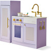 Teamson Kids Little Chef Chester Wooden Play Kitchen with 12 Accessories, Purple - Play Kitchens - 1 - thumbnail