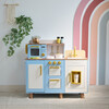 Teamson Kids Little Chef Hampton Wooden Play Kitchen with 17 Accessories, Blue - Play Kitchens - 2