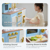 Teamson Kids Little Chef Hampton Wooden Play Kitchen with 17 Accessories, Blue - Play Kitchens - 3