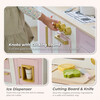 Teamson Kids Little Chef Hampton Wooden Play Kitchen with 17 Accessories, Pink - Play Kitchens - 3