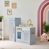 Teamson Kids Little Chef Chester Wooden Play Kitchen with 12 Accessories, Blue - Play Kitchens - 2