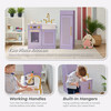Teamson Kids Little Chef Chester Wooden Play Kitchen with 12 Accessories, Purple - Play Kitchens - 3