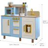 Teamson Kids Little Chef Hampton Wooden Play Kitchen with 17 Accessories, Blue - Play Kitchens - 4
