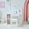 Teamson Kids Deluxe Glow Wooden Vanity Desk with LED Lights & Cork Panels, White - Play Vanities - 2