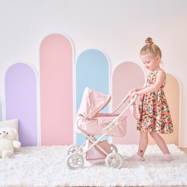 Olivia's Little World Confetti Doll Classic Stroller with Removable Bassinet - Doll Accessories - 2
