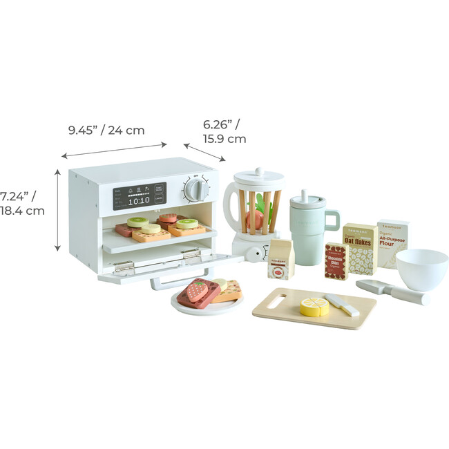 Teamson Kids Little Chef Santa Barbara Wooden Healthy Breakfast to Go with 27 Accessories - Play Food - 4
