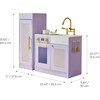 Teamson Kids Little Chef Chester Wooden Play Kitchen with 12 Accessories, Purple - Play Kitchens - 4